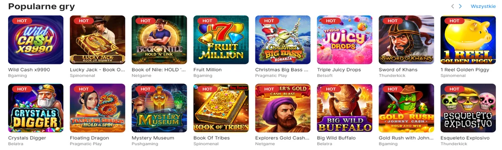 Need for Spin wybór gier i producentów