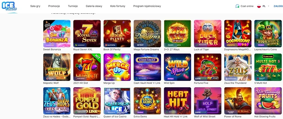 Automaty do gry na pieniądze w Ice Casino