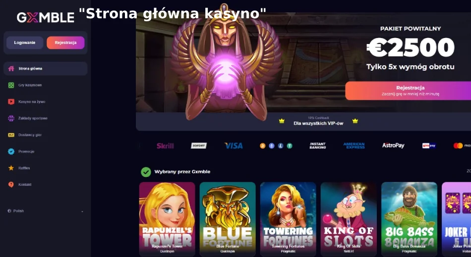 Główna strona Gxmble kasyno